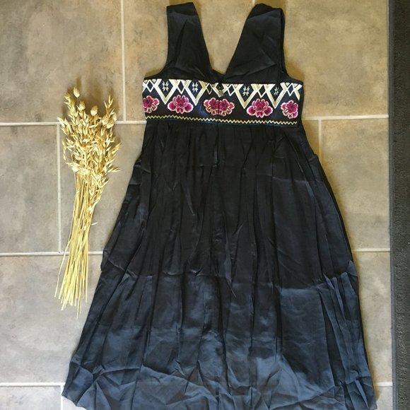 New Odd Molly Miss Word Hi Low Black Little Black Dress Size 1 (Small) - Picture 7 of 7